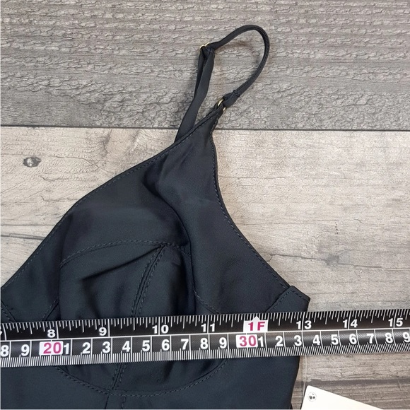 Urban Outfitters Karissa Corset Basque Top Small 8 10 Black Silky Bustier BN - Picture 8 of 10